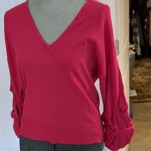 Women's Pink Wrap Top